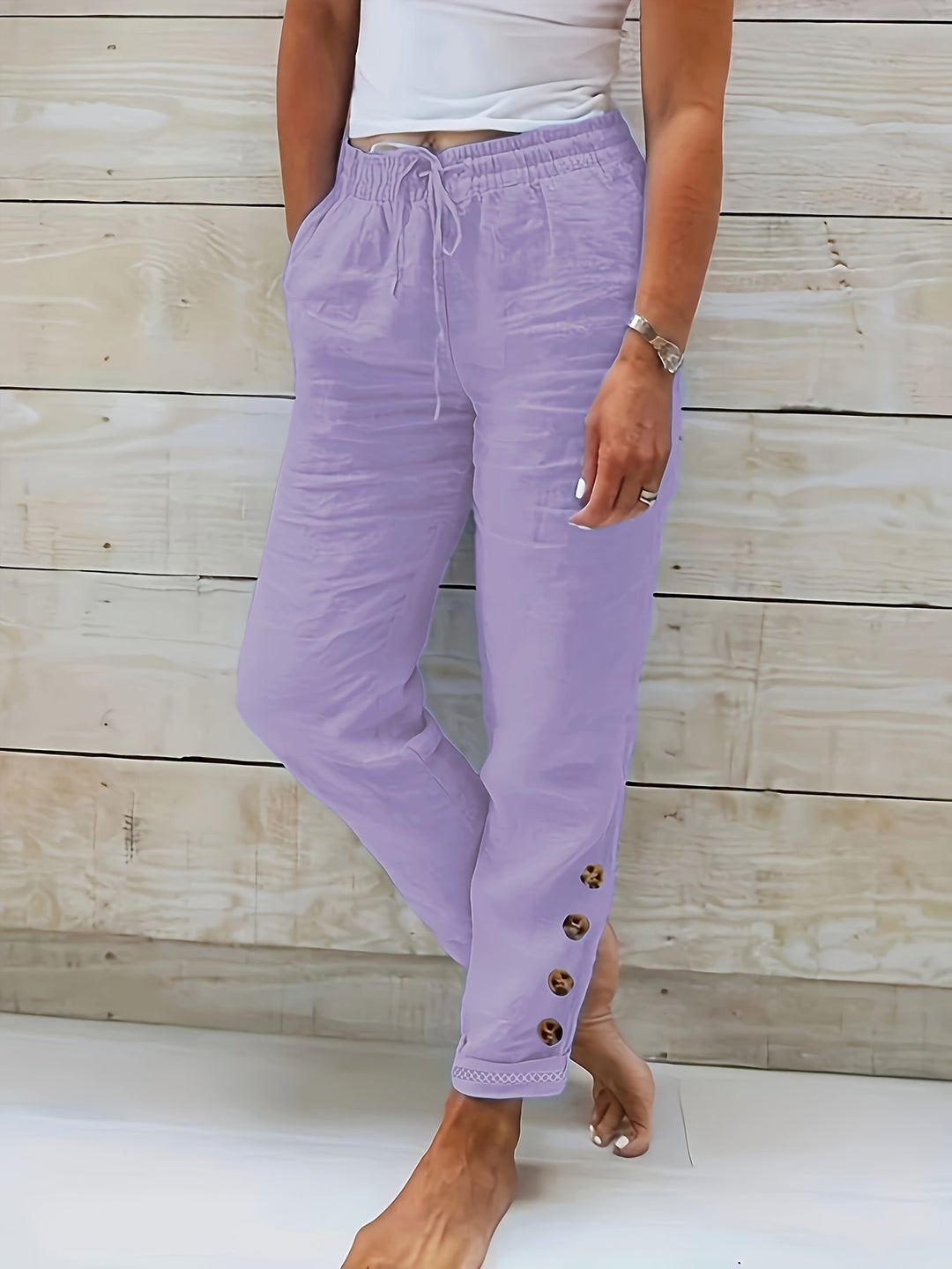 Lana™ - Slim Straight Baumwollhose