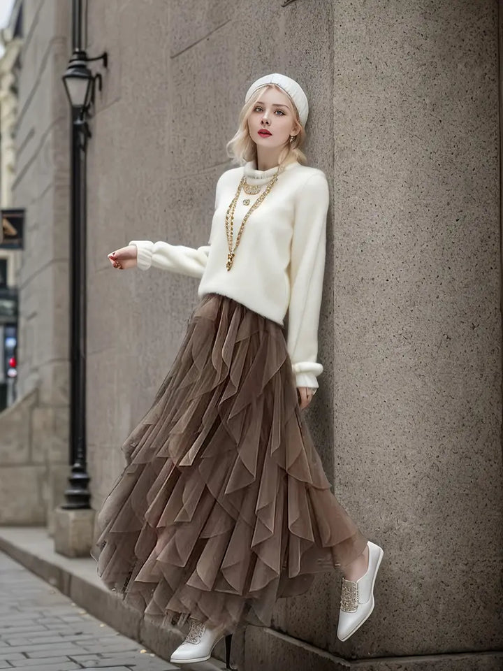 Cecil™ - Stilvoller Mesh-Layered Tutu-Rock