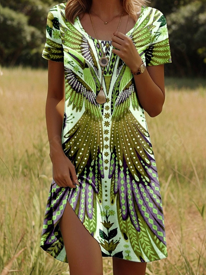 Mabel™ - Trendiges Ethnisch Bedrucktes Sommerkleid