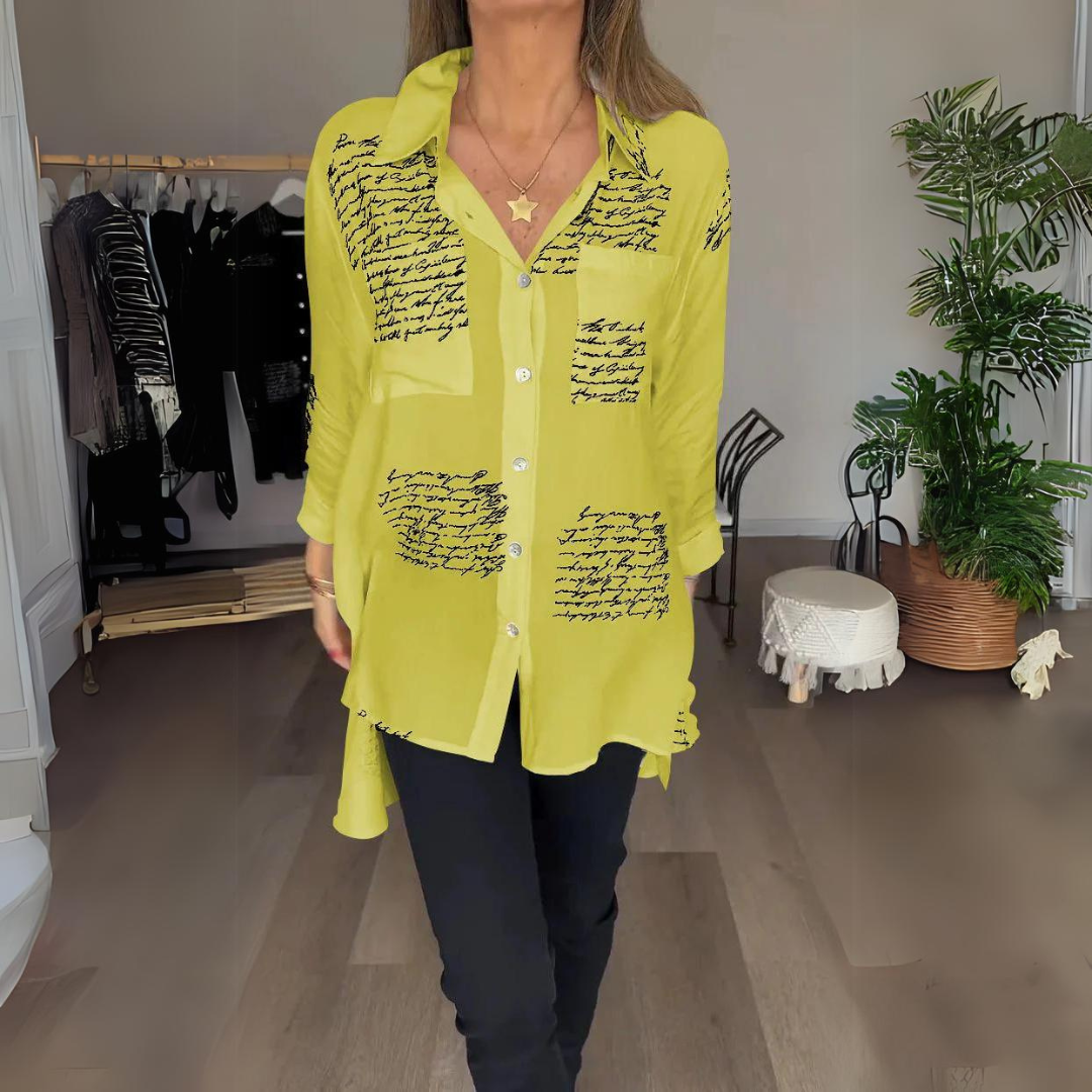 Callista™ - Handgeschriebenes Button-Up Hemd