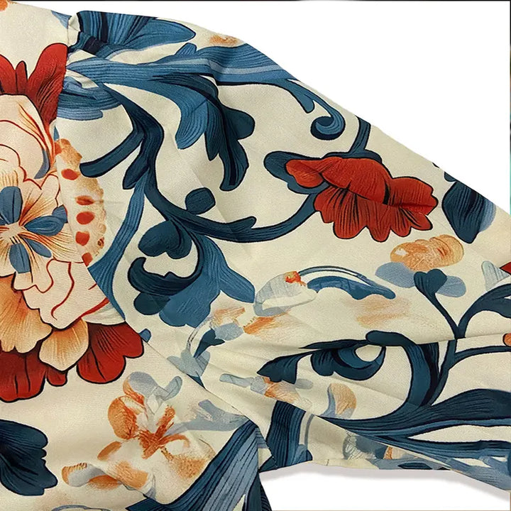 Serenity™ - Klassische Vintage Blumenmuster Bluse