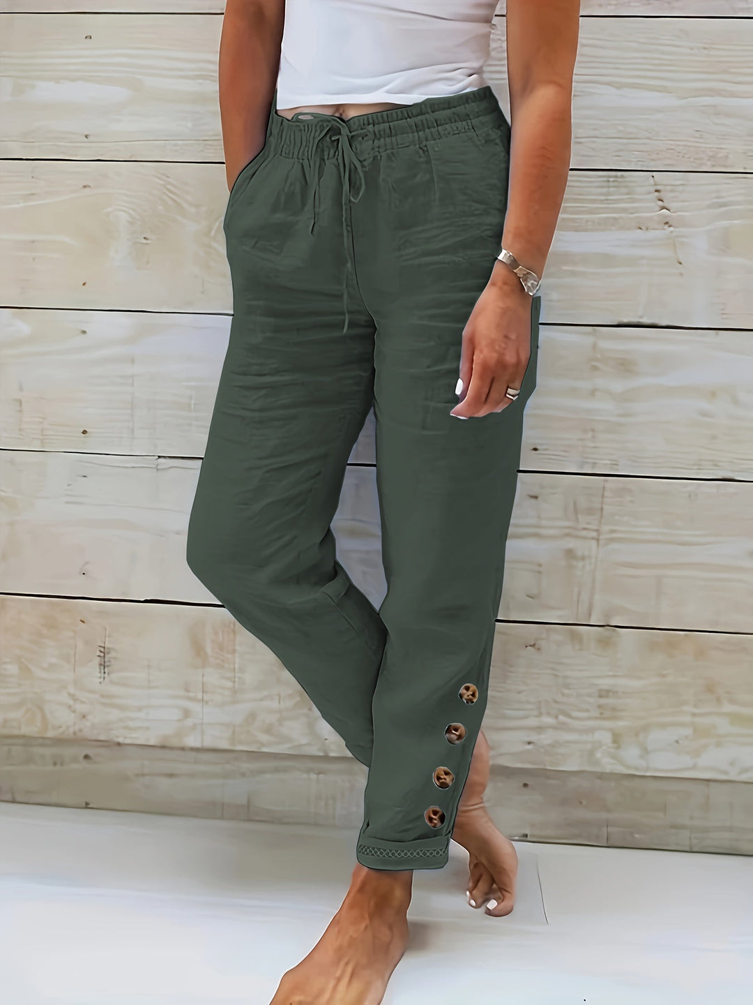 Lana™ - Slim Straight Baumwollhose