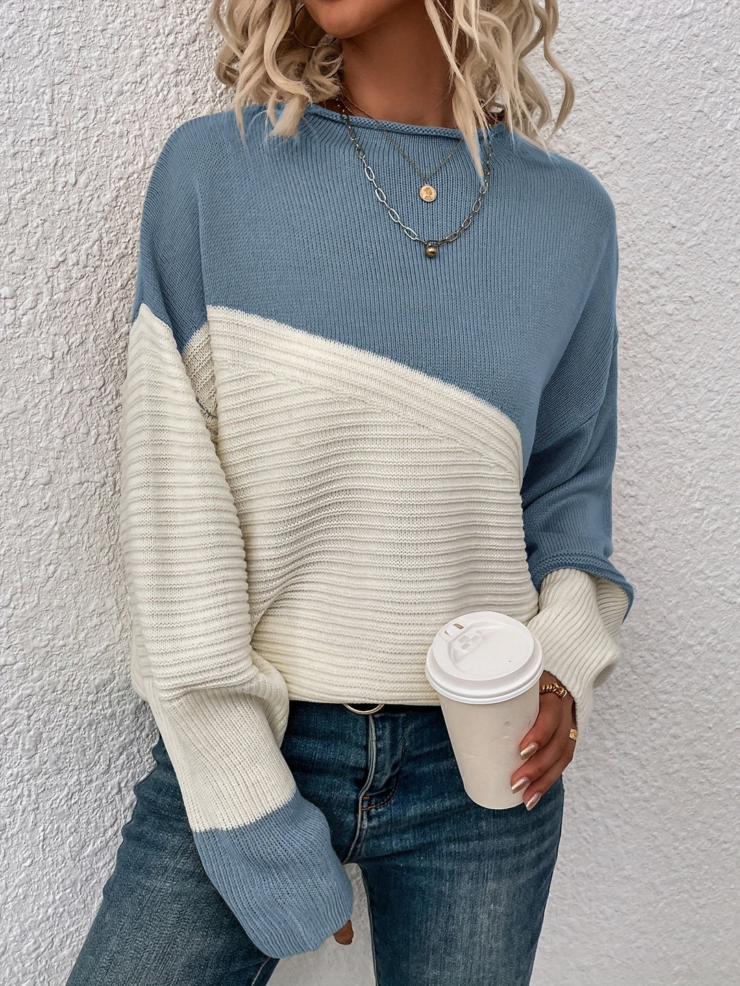 Zelda™ - Eleganter Color Block Pullover