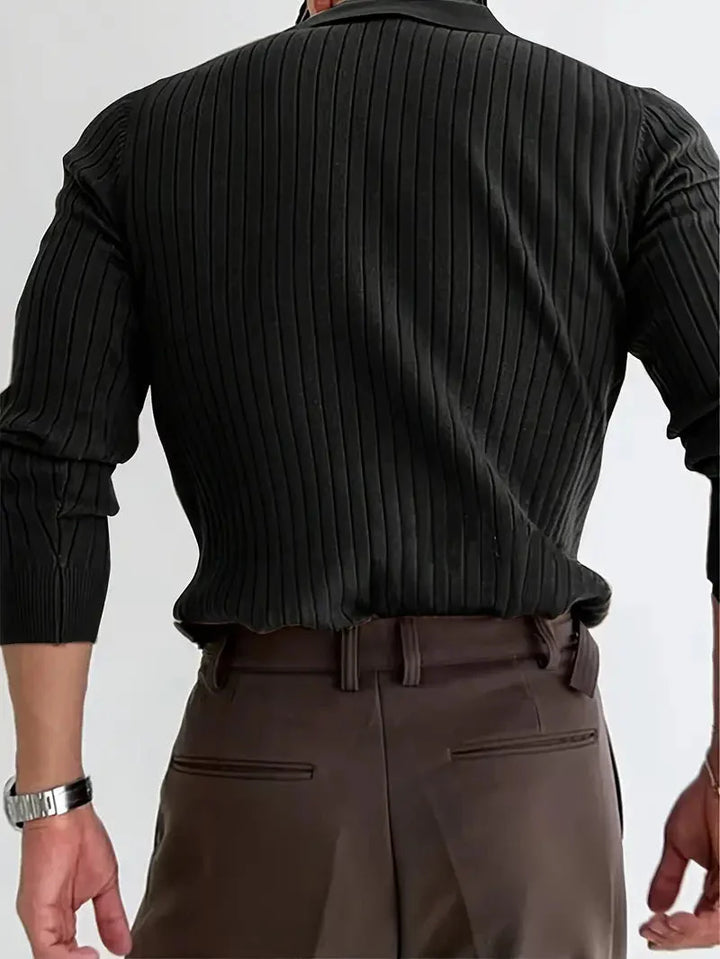 Brit & Boho™️ | Geripptes Strickpullover-Shirt