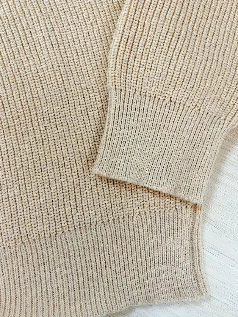 Brit & Boho™️ | Ethan Klassischer Strick-Zipper