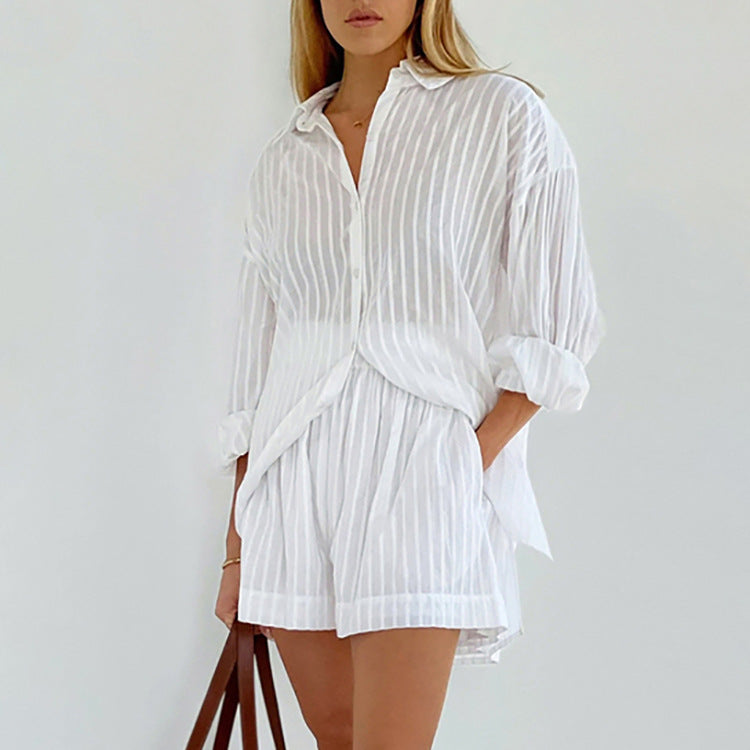 Yselia - Luftiges Button-Up und Shorts Set