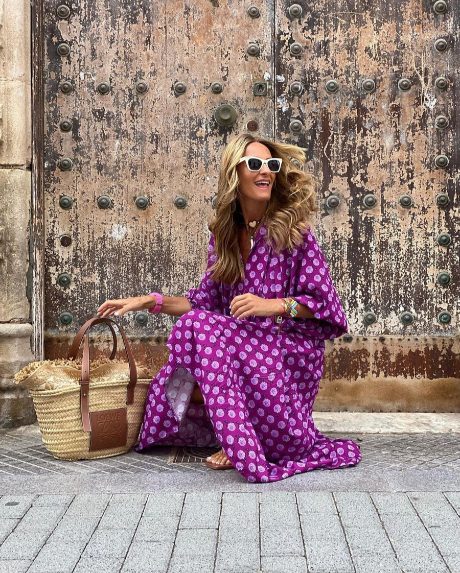 Elin | Boho Maxi Baumwollkleid