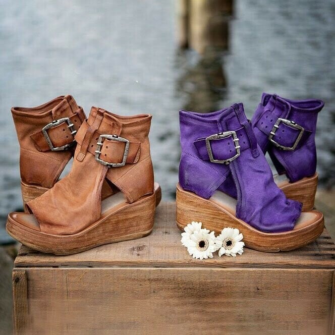 Elana™ - Stylische Orthopädische Boho Wedge Sandalen