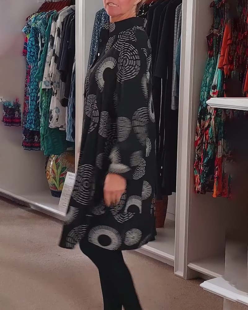 Marlene™ - Lässiges Kleid mit geometrischem Druck