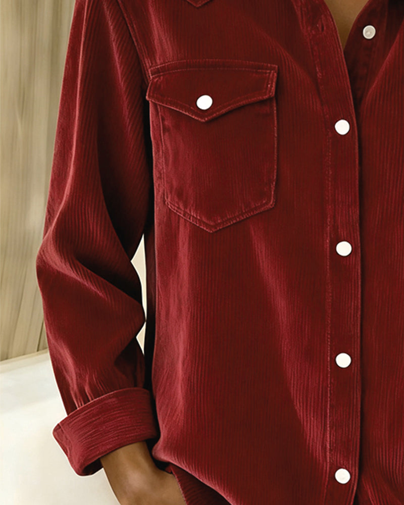 Lyra™ - Klassisches Langarmhemd mit Reverskragen