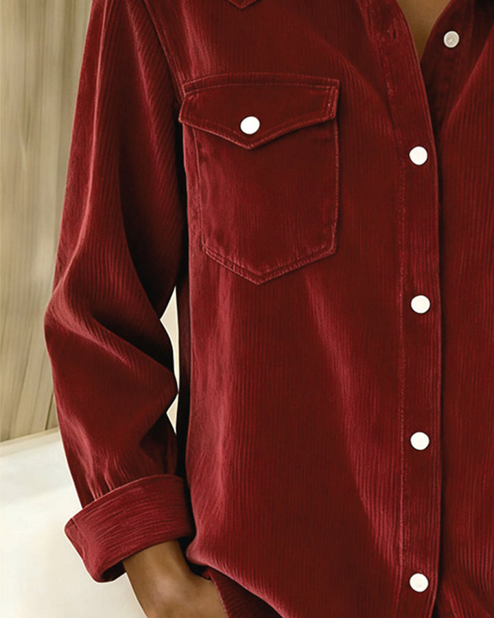 Lyra™ - Klassisches Langarmhemd mit Reverskragen