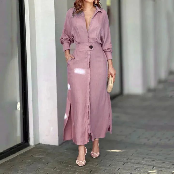 Jeanette™ - V-Ausschnitt Maxikleid