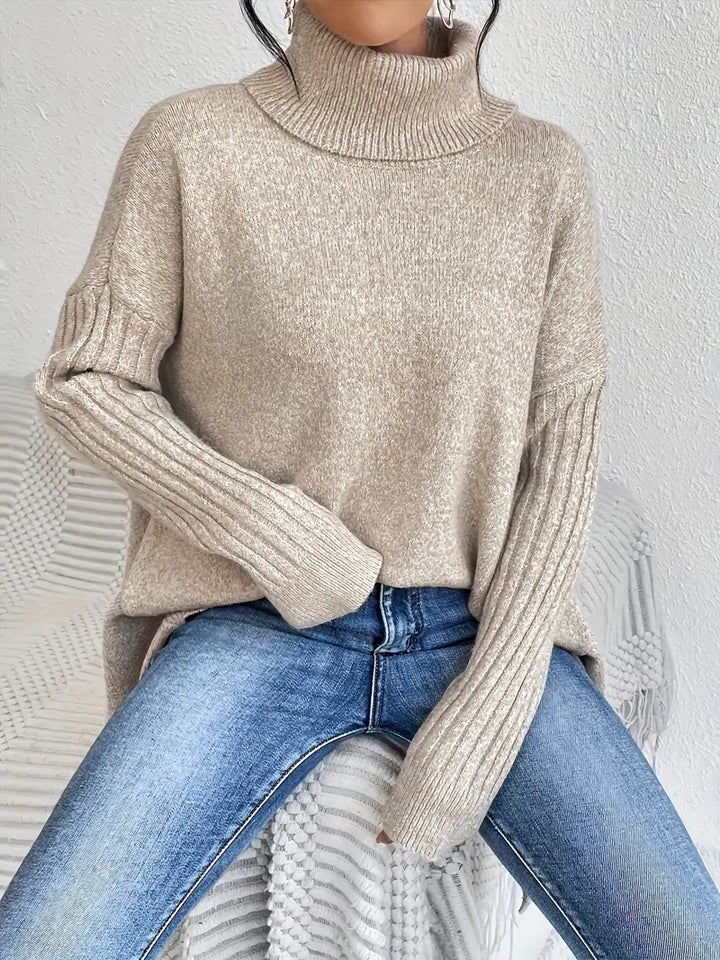 Bridgette™ - Bequemer langer Rollkragenpullover