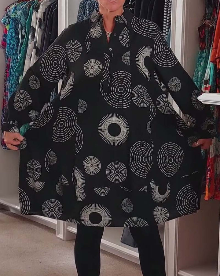Marlene™ - Lässiges Kleid mit geometrischem Druck