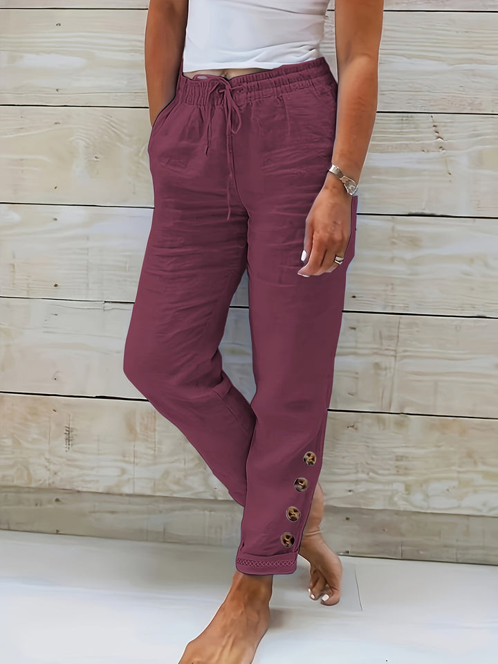Lana™ - Slim Straight Baumwollhose