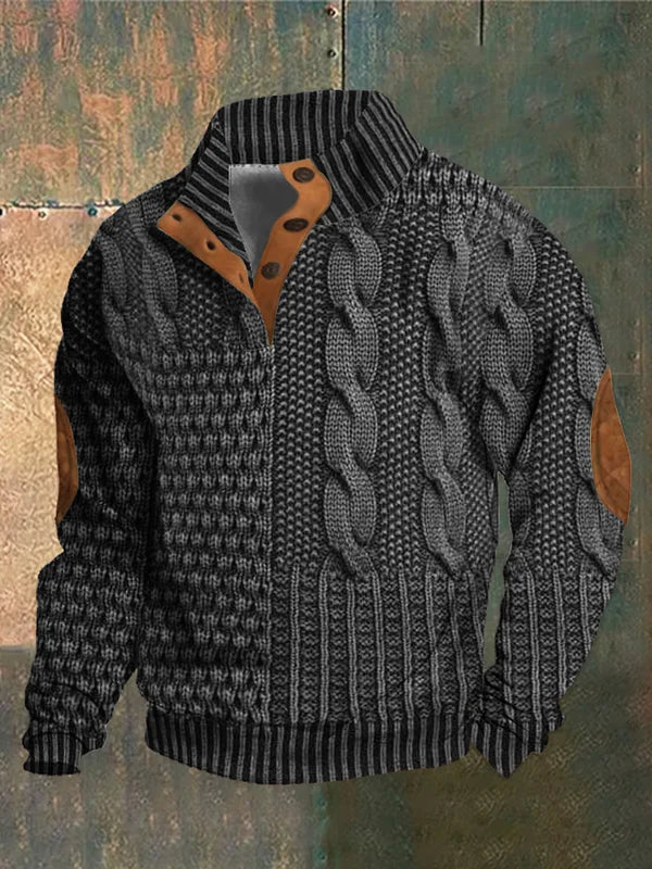 Basil™ - Gemusterter Bequemer Strickpullover
