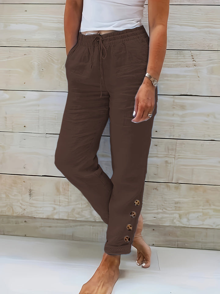 Lana™ - Slim Straight Baumwollhose