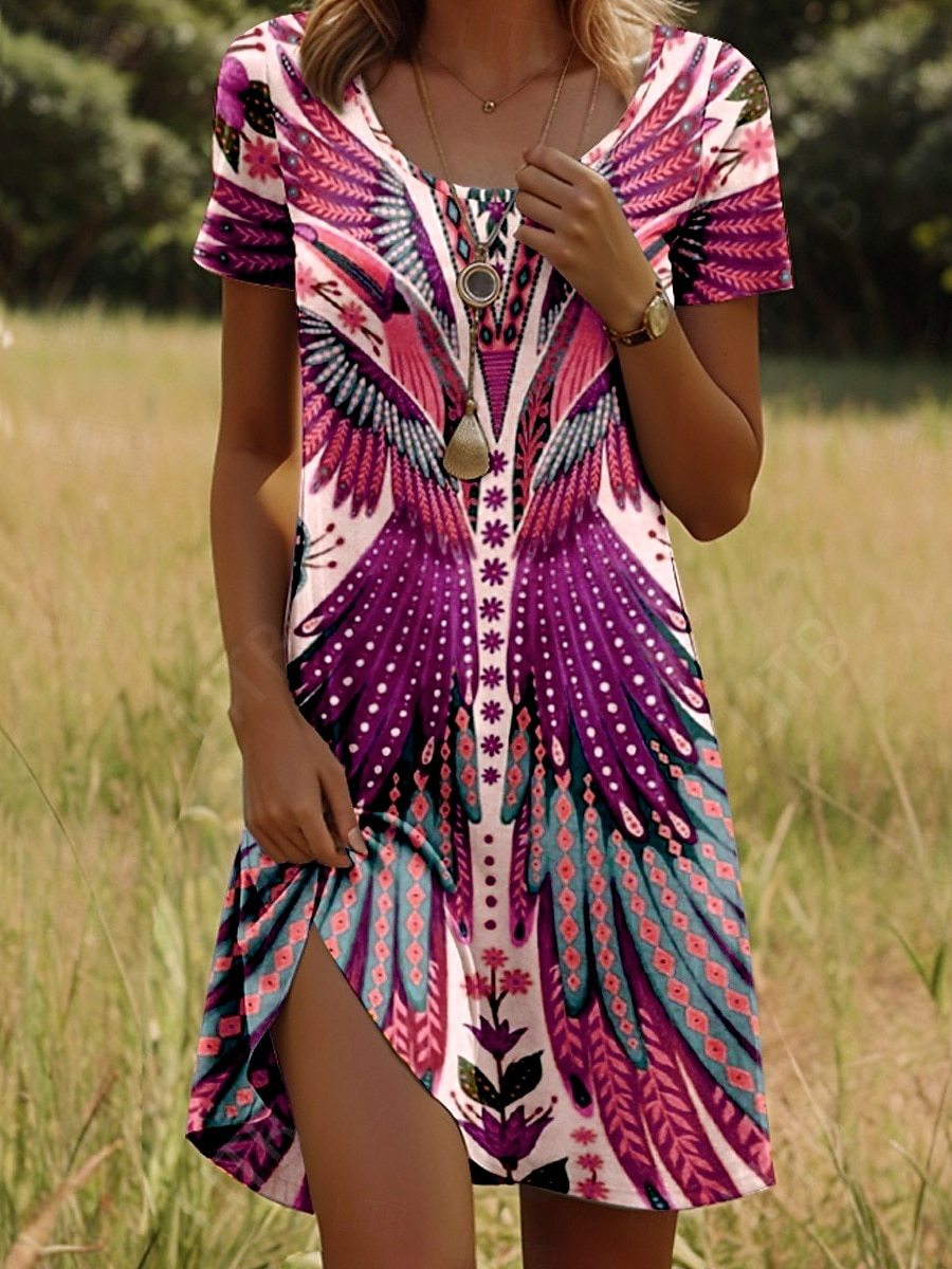 Mabel™ - Trendiges Ethnisch Bedrucktes Sommerkleid