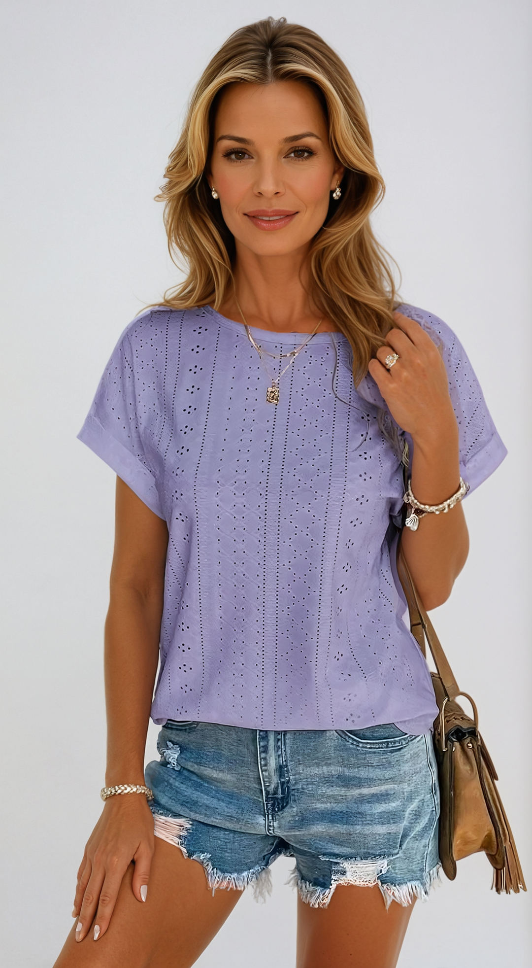 Riza™ - Lässiges Lochmuster Top