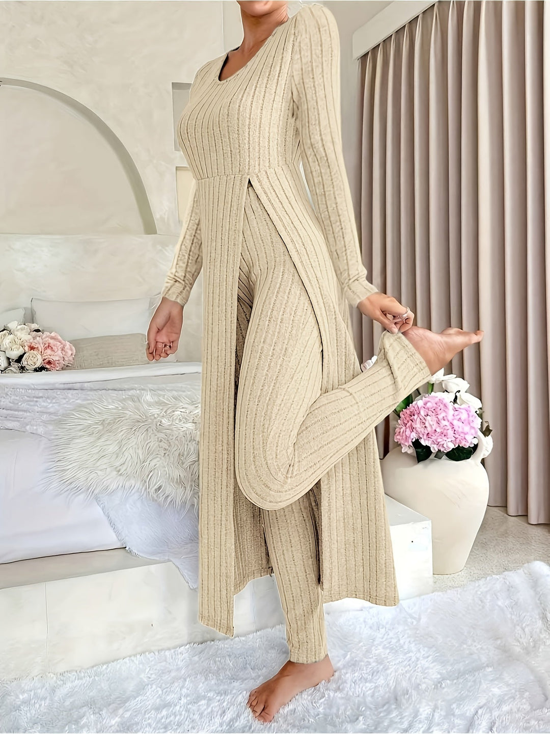 Aldea™ - Gemütliches Zwei-Teile Ribbed Lounge Set