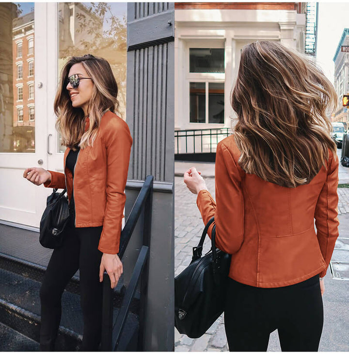 Abigail™ - Elegante Italienische Lederjacke