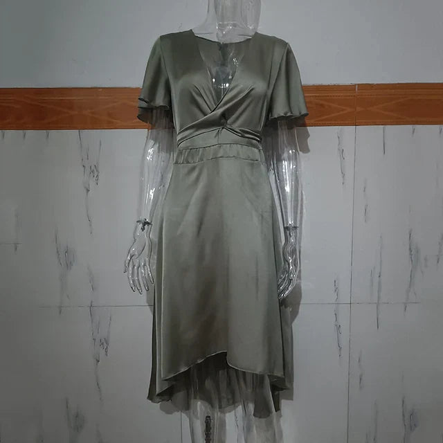 Edvige™ - Satin-Maxikleid aus Rosenholz