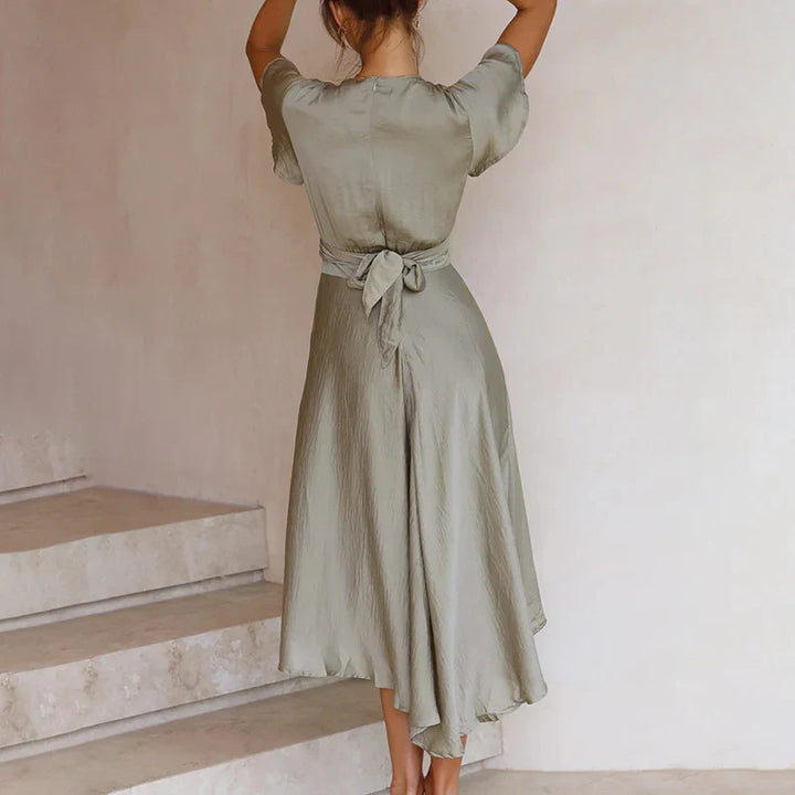 Edvige™ - Satin-Maxikleid aus Rosenholz