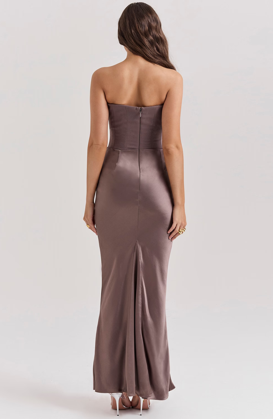 Hera - Elegantes Retro-Einfarbiges Trägerloses Partykleid