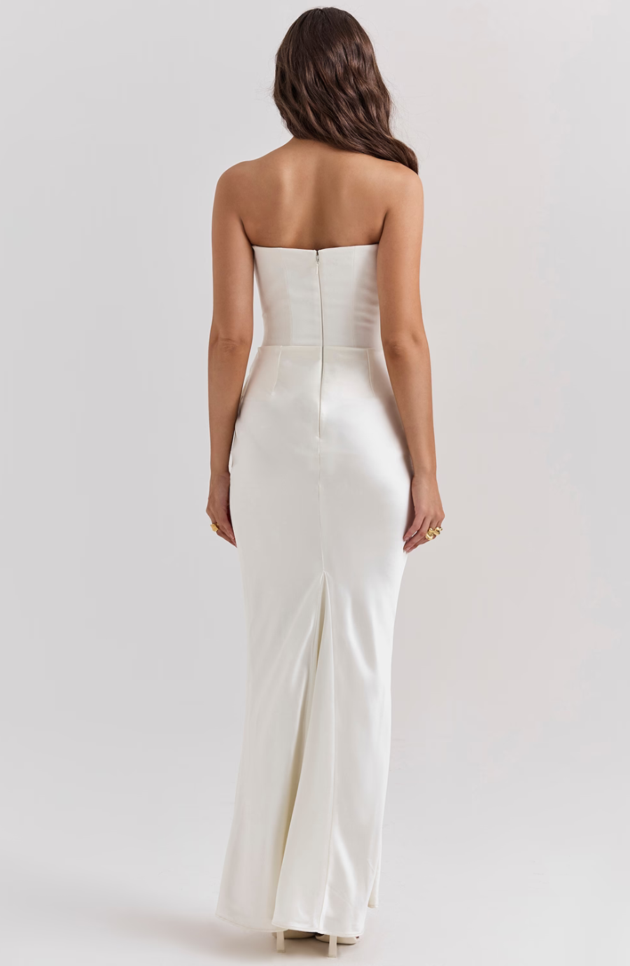 Hera - Elegantes Retro-Einfarbiges Trägerloses Partykleid