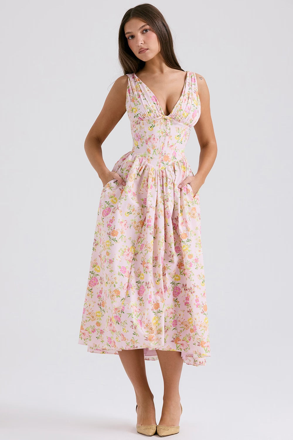 Aeliana - Elegantes, schmeichelhaftes Sommerkleid