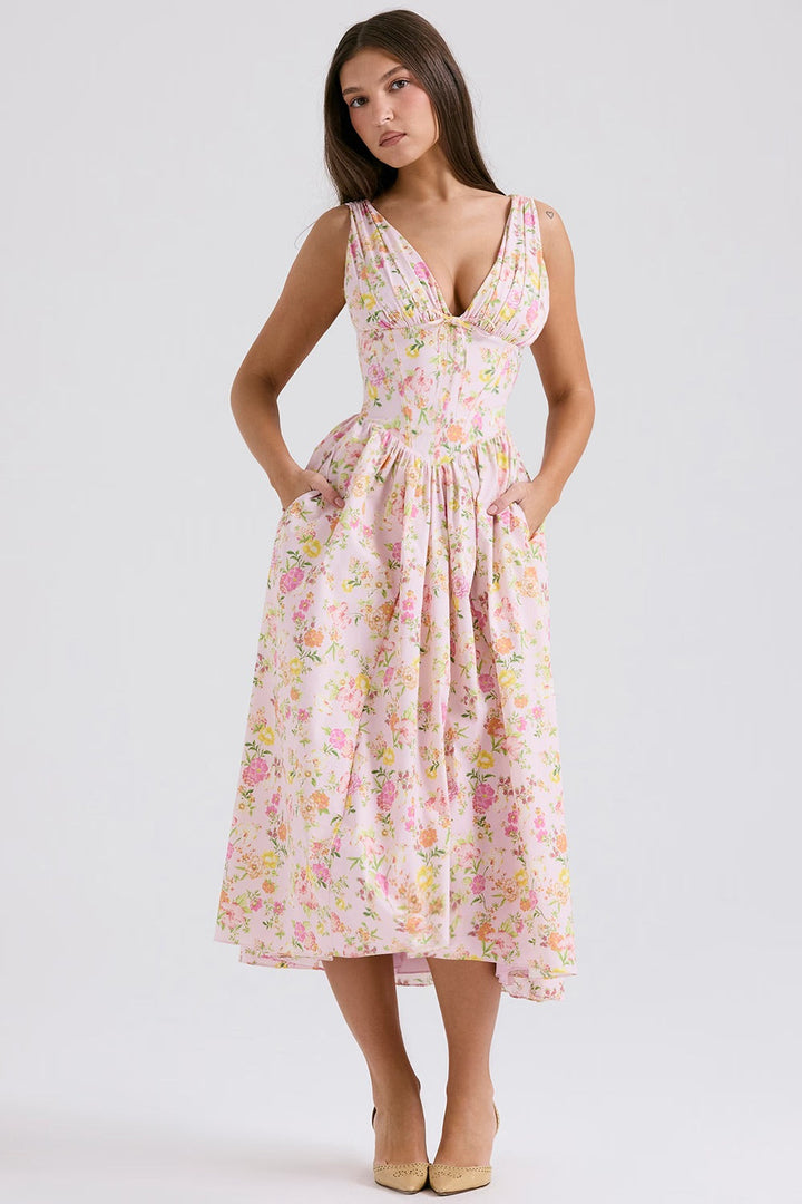 Aeliana - Elegantes, schmeichelhaftes Sommerkleid