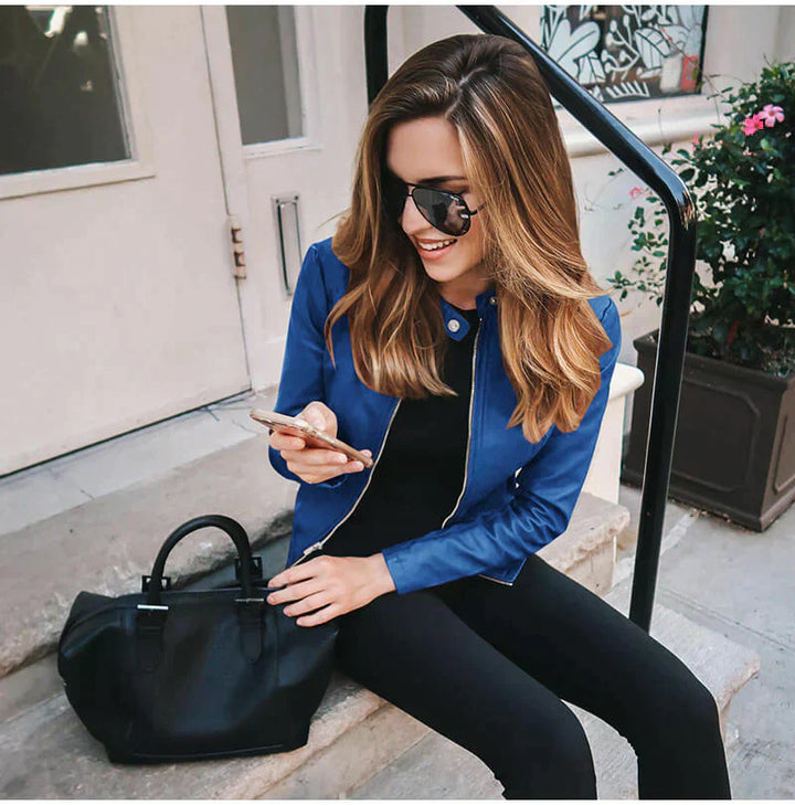Abigail™ - Elegante Italienische Lederjacke