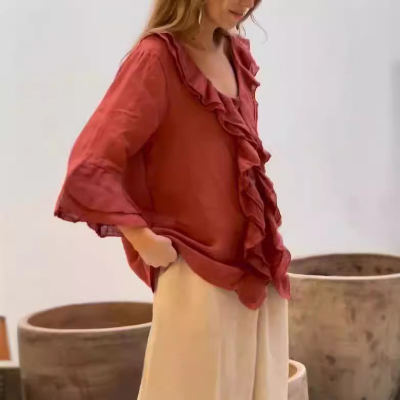 Cherry™ - Stylische Rüschbluse