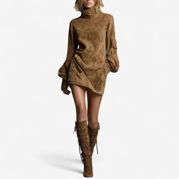 Tania™ Mini-Kleid mit Stehkragen