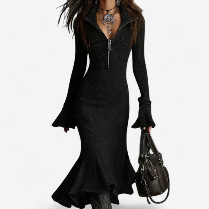 Maud™ Kleid mit Reißverschlusskragen