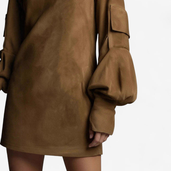 Tania™ Mini-Kleid mit Stehkragen