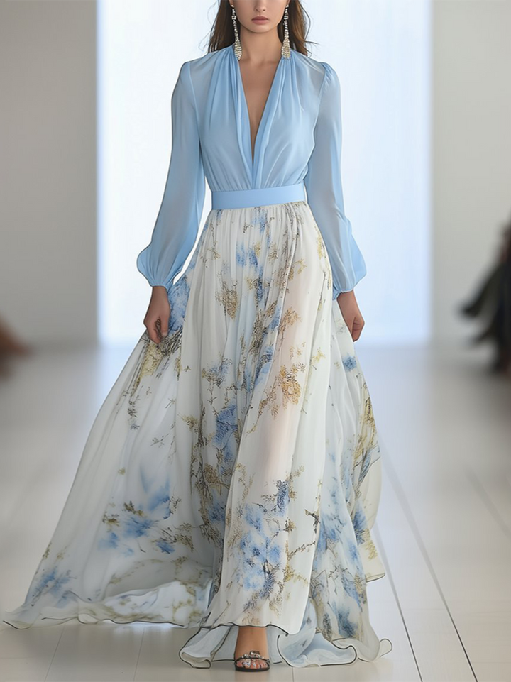 Jewel – Langes Kleid mit Floralprint