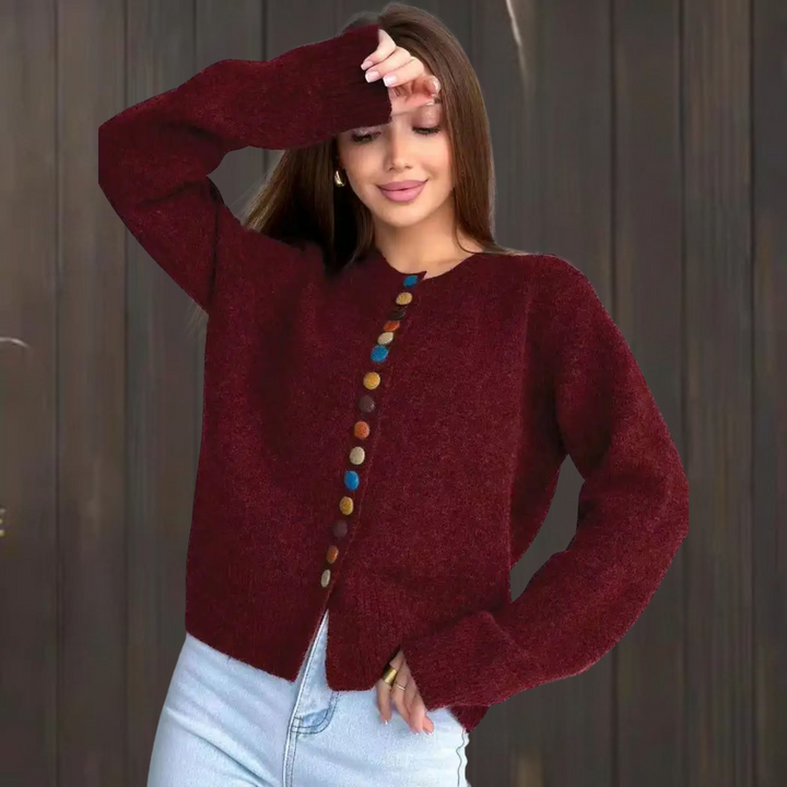 DER NOELLE | KNOPF-AKZENT CARDIGAN