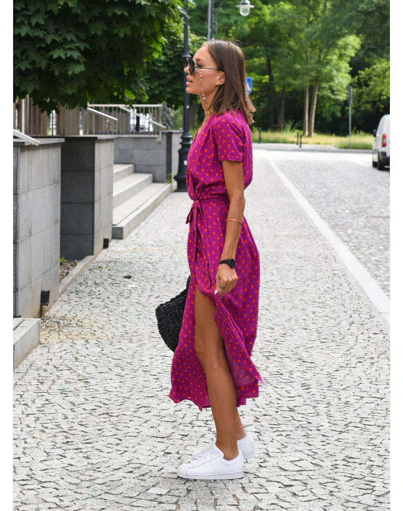 Suzanne – Elegantes Kleid mit V-Ausschnitt