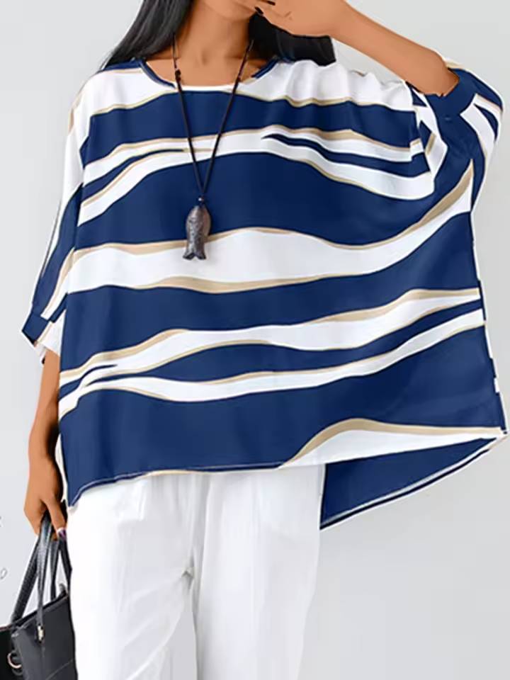 Aria™ - Stilvolle O-Ausschnitt Bluse