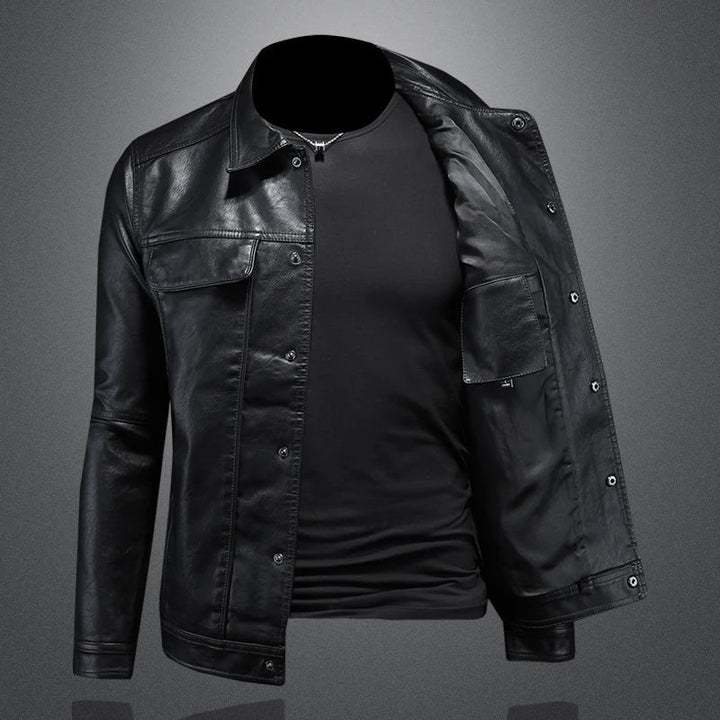 Darius™ - Premium Lederjacke im Moto-Stil