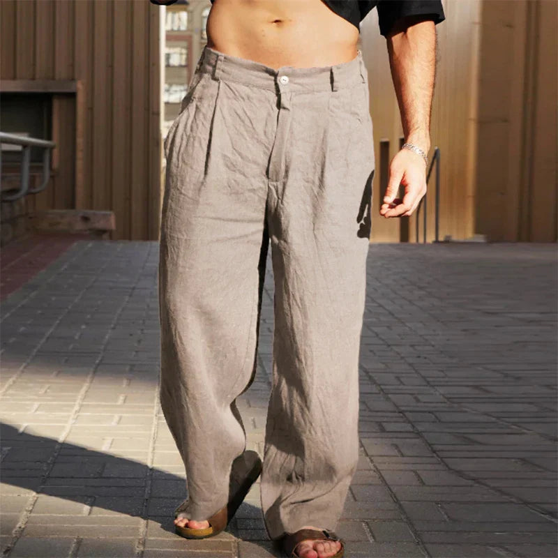 Stevie™ – Herren Leinenhose mit weitem Bein