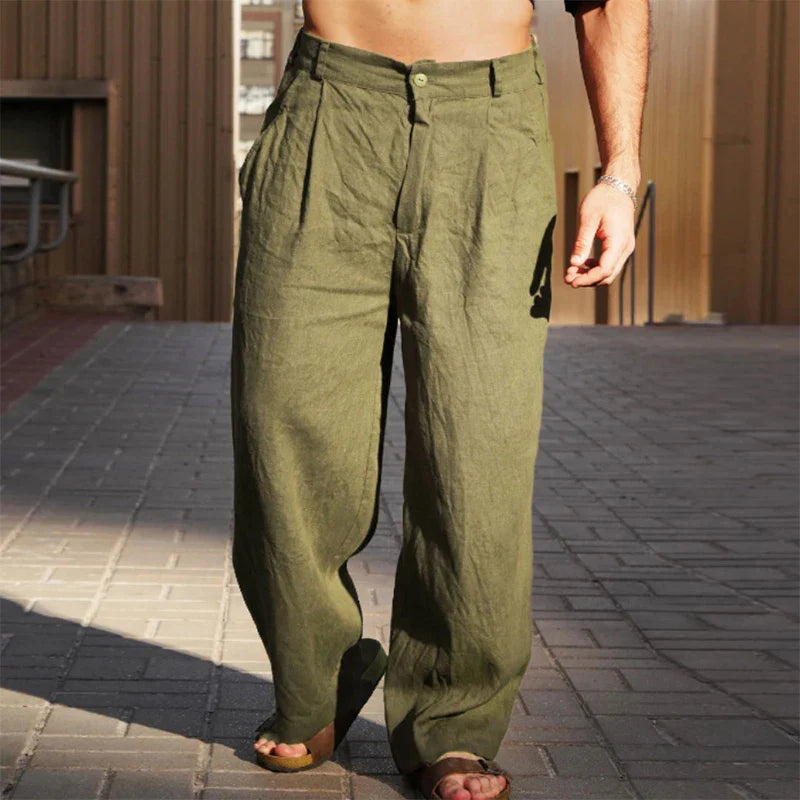 Malik - Weite Leinenhose