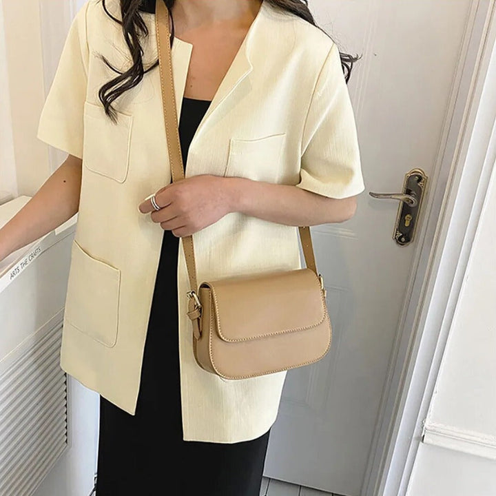 Eldborg | Elegante Schultertasche in gedämpftem Nude-Ton