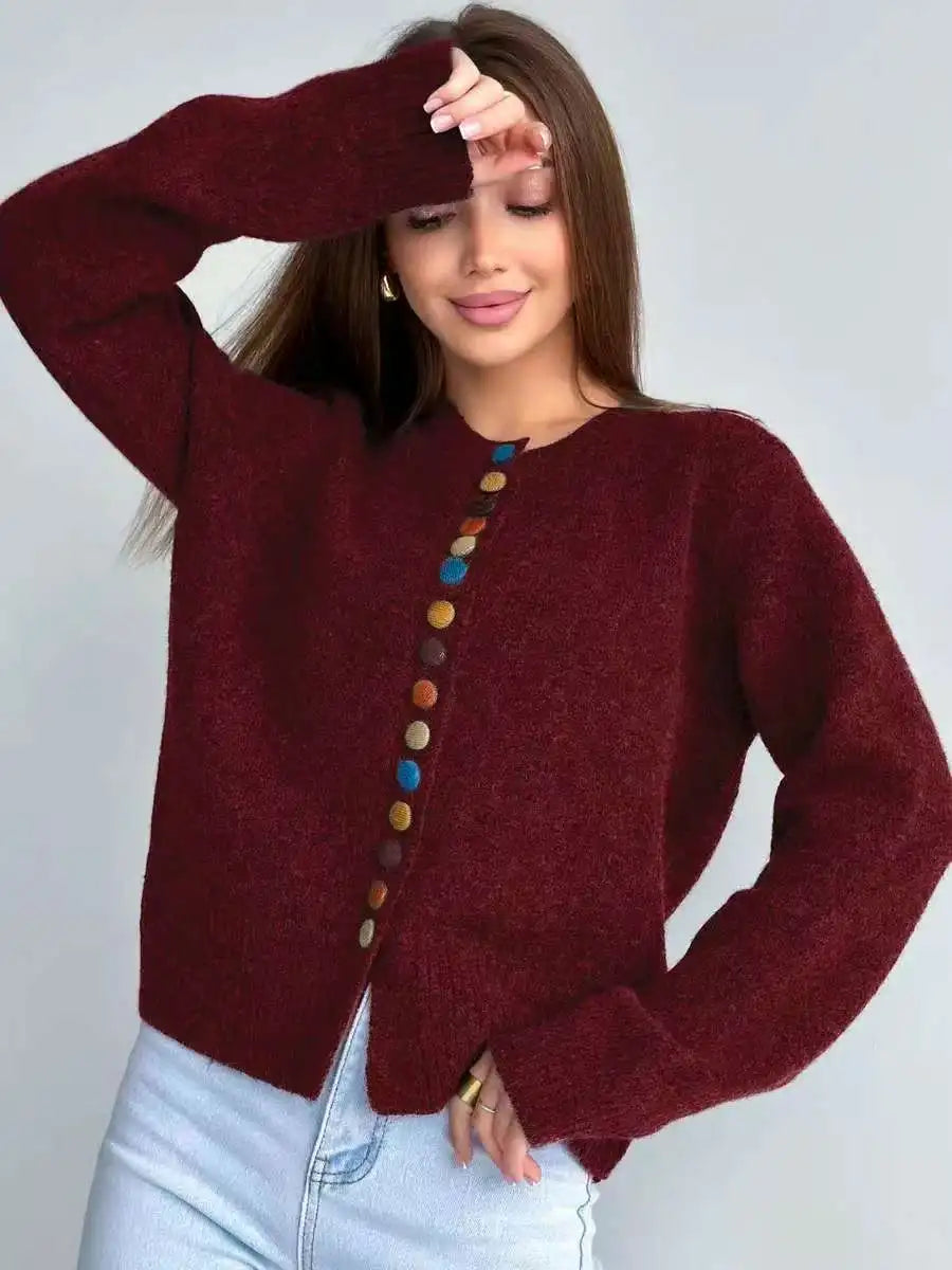 DER NOELLE | KNOPF-AKZENT CARDIGAN