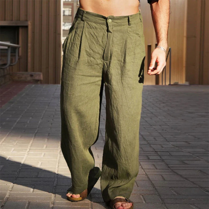 Malik - Weite Leinenhose
