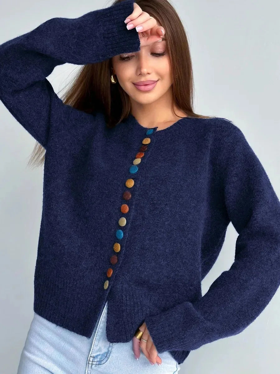 DER NOELLE | KNOPF-AKZENT CARDIGAN