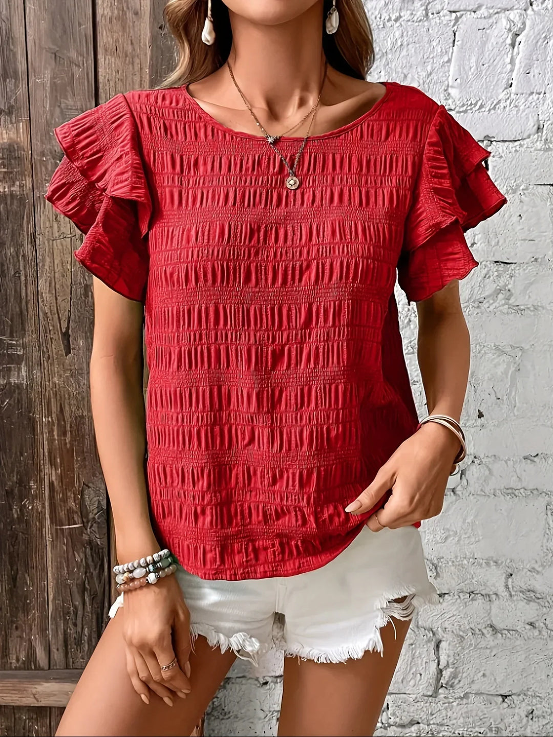 Charmaine™ | Leichte & Luftige Bluse mit Verspielten Rüschen