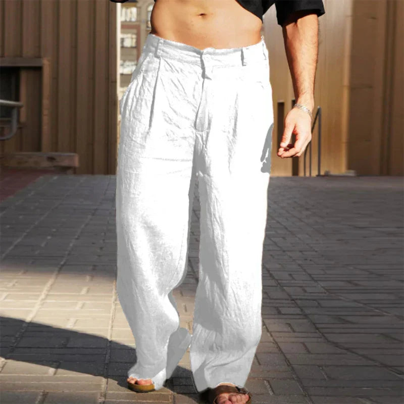 Stevie™ – Herren Leinenhose mit weitem Bein