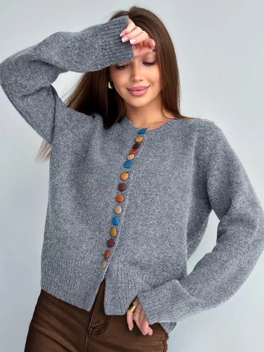 DER NOELLE | KNOPF-AKZENT CARDIGAN